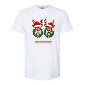 Stop Staring At My Reindeers Christmas Boob Naughty Gift Softstyle CVC T-Shirt