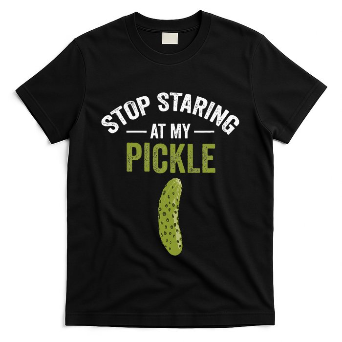 Stop Staring At My Pickle Halloween Pickle Costume T-Shirt