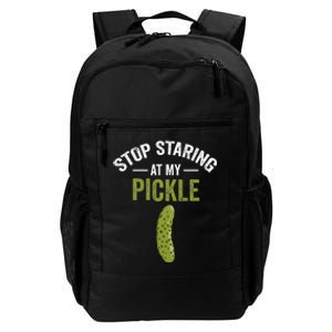 Stop Staring At My Pickle Halloween Pickle Costume Daily Commute Backpack