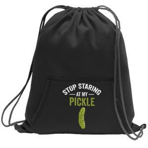 Stop Staring At My Pickle Halloween Pickle Costume Sweatshirt Cinch Pack Bag