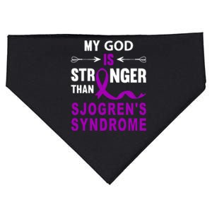 Sjogrens Syndrome Awareness Faith Purple Ribbon Support USA-Made Doggie Bandana