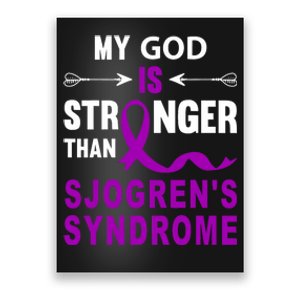 Sjogrens Syndrome Awareness Faith Purple Ribbon Support Poster