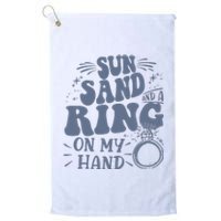 Sun Sand And A Dring In My Hand Platinum Collection Golf Towel