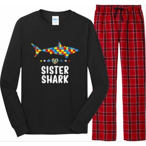 Sister Shark Autism Awareness Autism Women Tee Long Sleeve Pajama Set