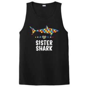 Sister Shark Autism Awareness Autism Women Tee PosiCharge Competitor Tank