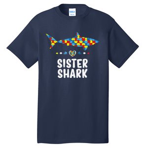 Sister Shark Autism Awareness Autism Women Tee Tall T-Shirt