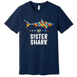 Sister Shark Autism Awareness Autism Women Tee Premium T-Shirt