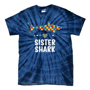 Sister Shark Autism Awareness Autism Women Tee Tie-Dye T-Shirt