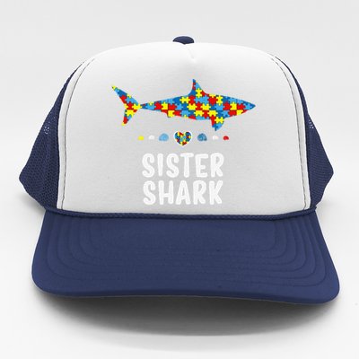 Sister Shark Autism Awareness Autism Women Tee Trucker Hat