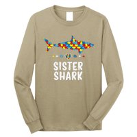 Sister Shark Autism Awareness Autism Women Tee Long Sleeve Shirt