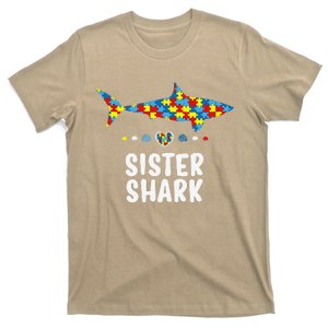 Sister Shark Autism Awareness Autism Women Tee T-Shirt