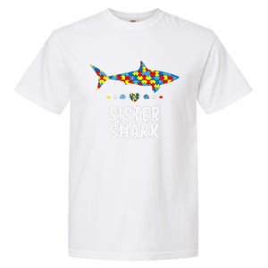 Sister Shark Autism Awareness Autism Women Tee Garment-Dyed Heavyweight T-Shirt