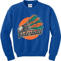 Shuttlecock Sport Accessories Badminton Retro S Badminton Gift Kids Sweatshirt