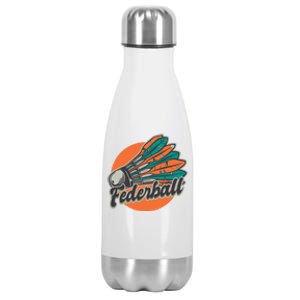 Shuttlecock Sport Accessories Badminton Retro S Badminton Gift Stainless Steel Insulated Water Bottle