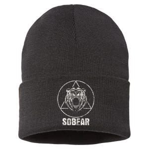 Sobear Sobriety Anniversary Sober Sustainable Knit Beanie