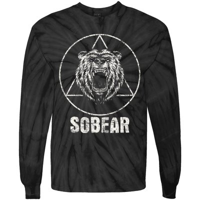 Sobear Sobriety Anniversary Sober Tie-Dye Long Sleeve Shirt