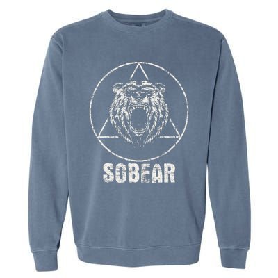 Sobear Sobriety Anniversary Sober Garment-Dyed Sweatshirt