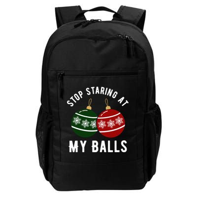 Stop Staring At My Balls Funny Christmas Backpack