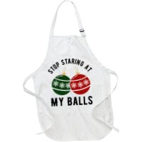 Stop Staring At My Balls Funny Christmas Apron
