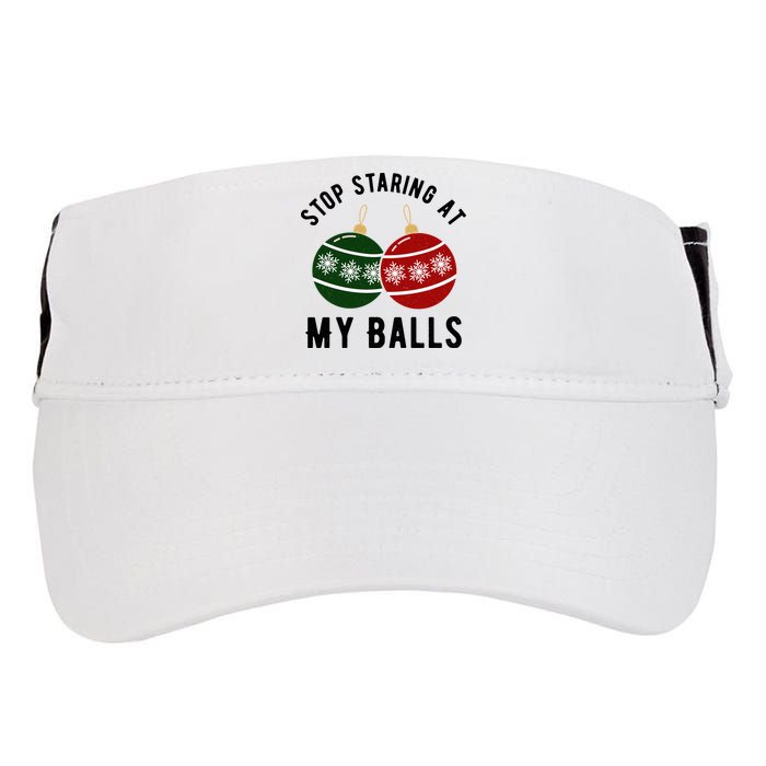 Stop Staring At My Balls Funny Christmas Adult Drive Performance Visor