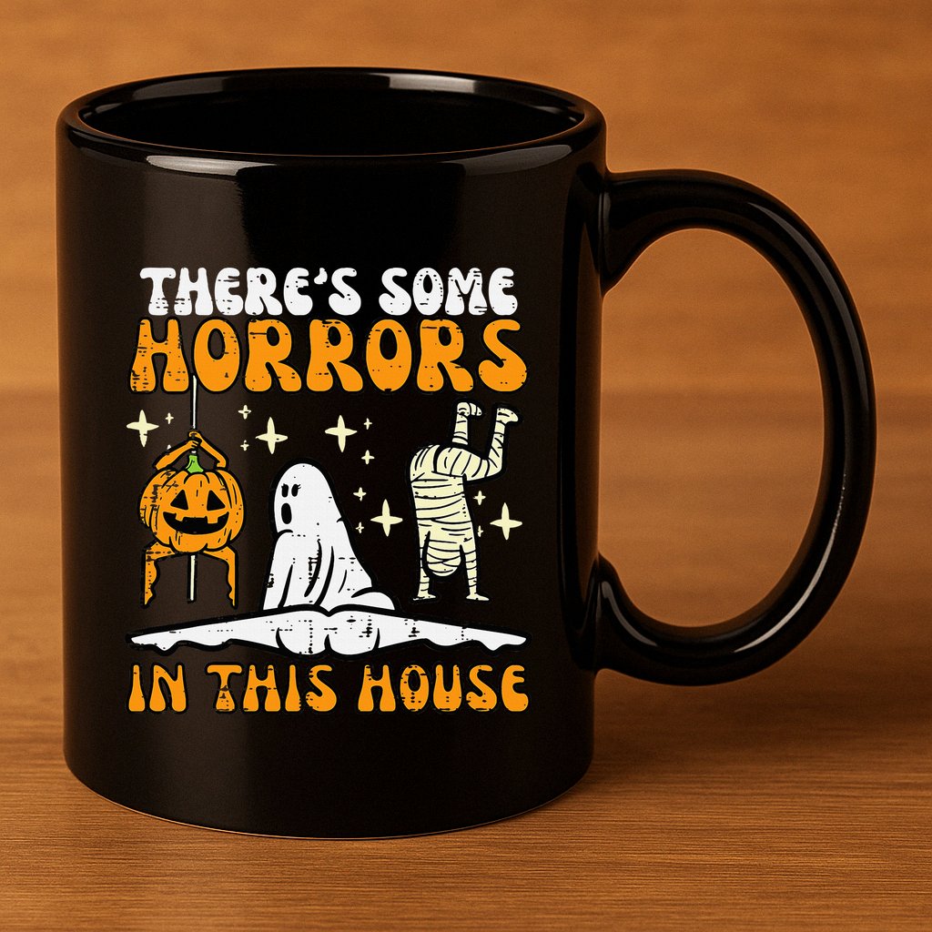 Spooky Surprises Await in This Funny Halloween House 11oz C Handle Ceramic Mug