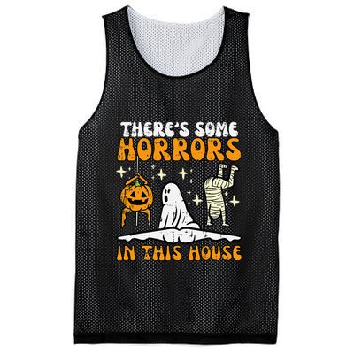 Spooky Surprises Await in This Funny Halloween House Mesh Reversible Basketball Jersey Tank