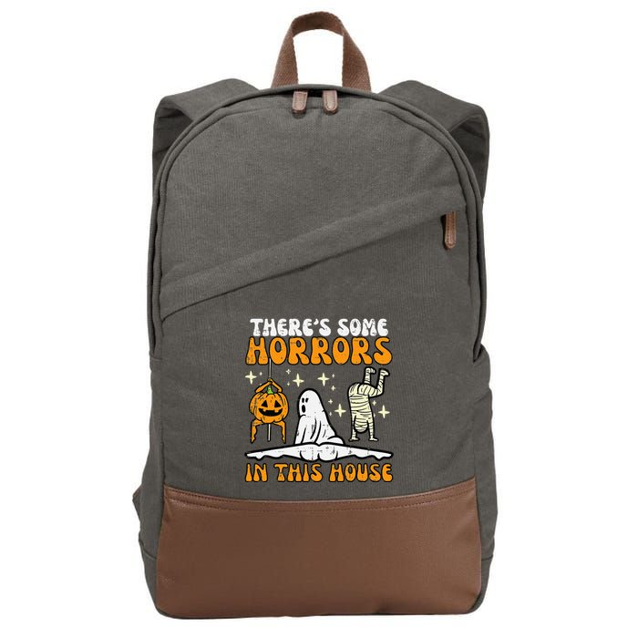 Spooky Surprises Await in This Funny Halloween House Cotton Canvas Backpack