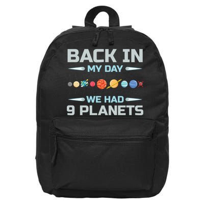 Solar System Astronaut Planets Spaceman Space Dwarf 16 in Basic Backpack