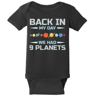 Solar System Astronaut Planets Spaceman Space Dwarf Baby Bodysuit