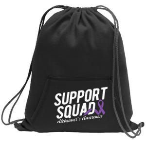 Support Squad Alzheimers Awareness Sweatshirt Cinch Pack Bag