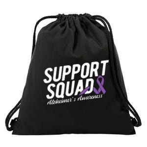 Support Squad Alzheimers Awareness Drawstring Bag