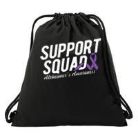 Support Squad Alzheimers Awareness Drawstring Bag