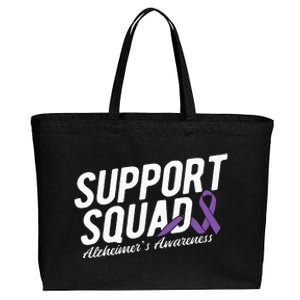 Support Squad Alzheimers Awareness Cotton Canvas Jumbo Tote