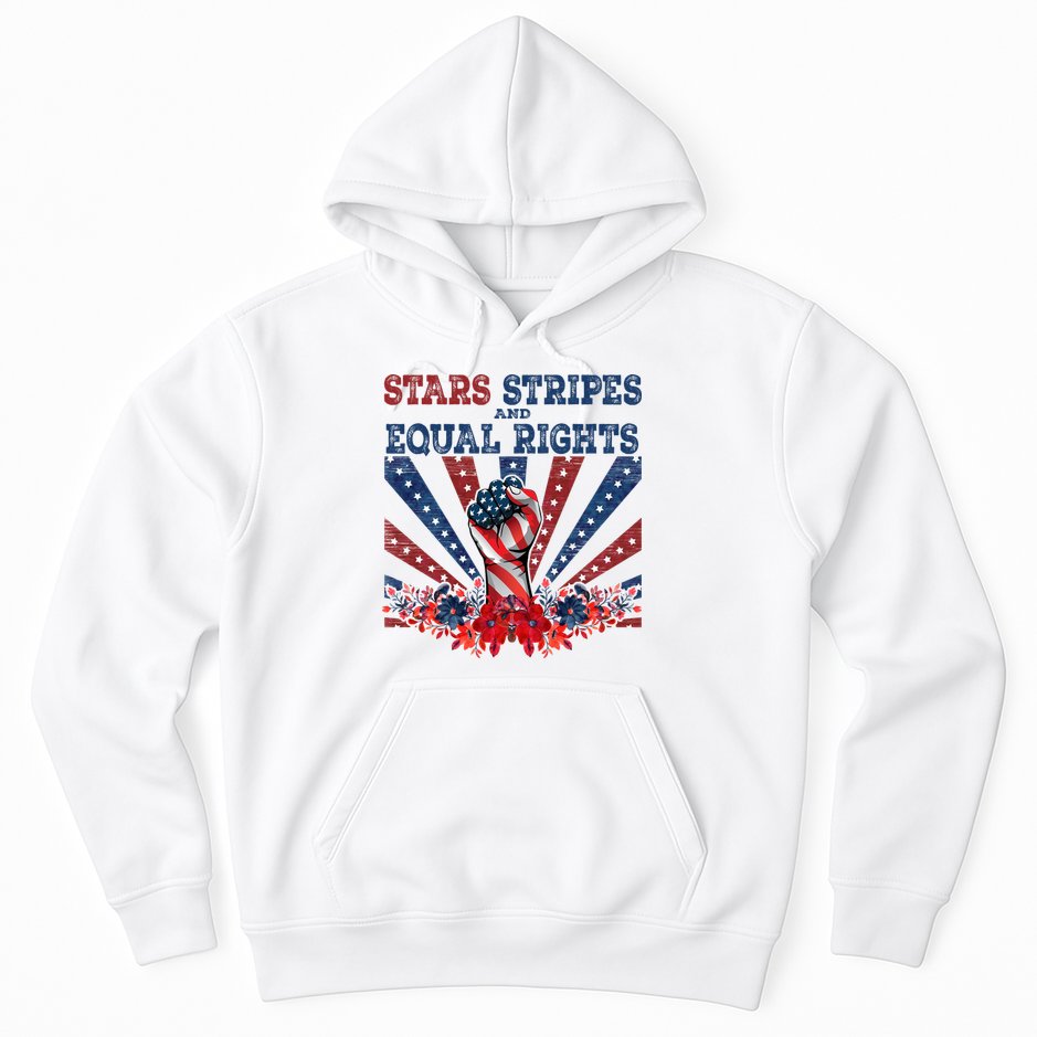 Stars Stripes And Equal Rights Patriotic Activist Hoodie