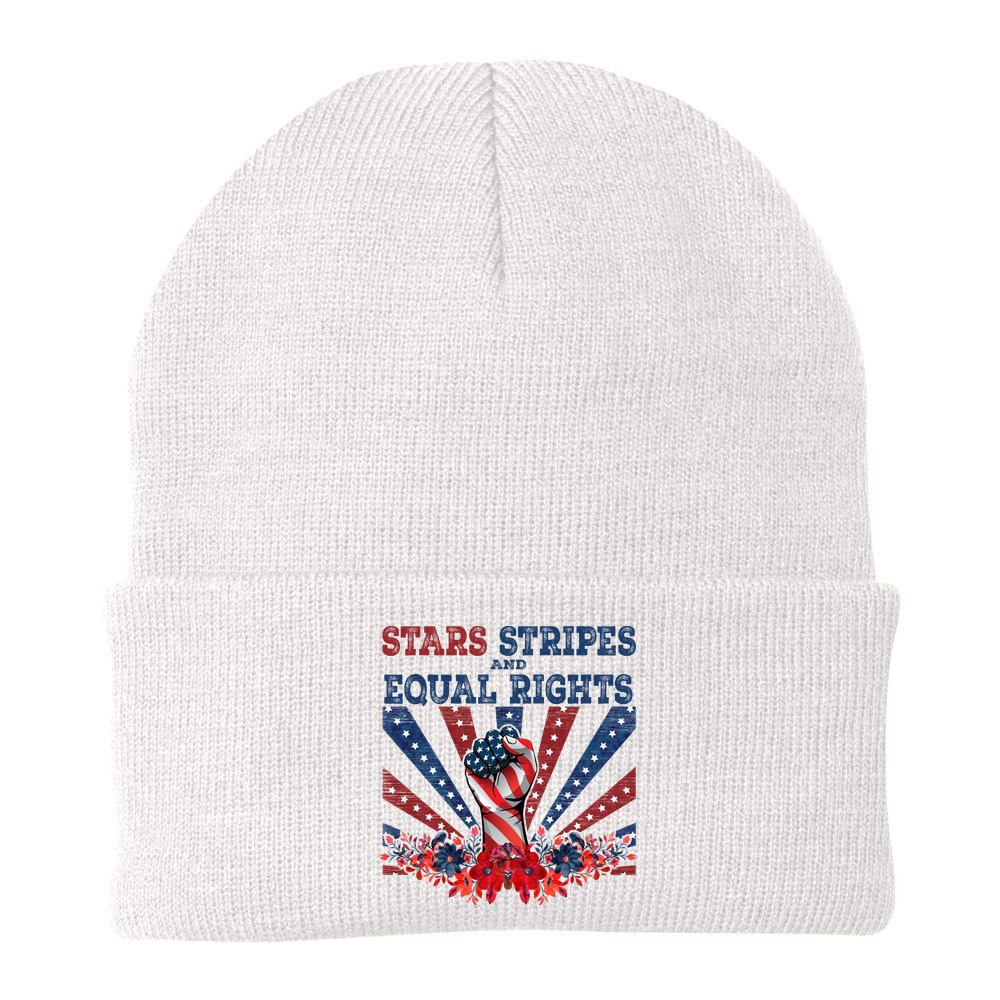 Stars Stripes And Equal Rights Patriotic Activist Beanie