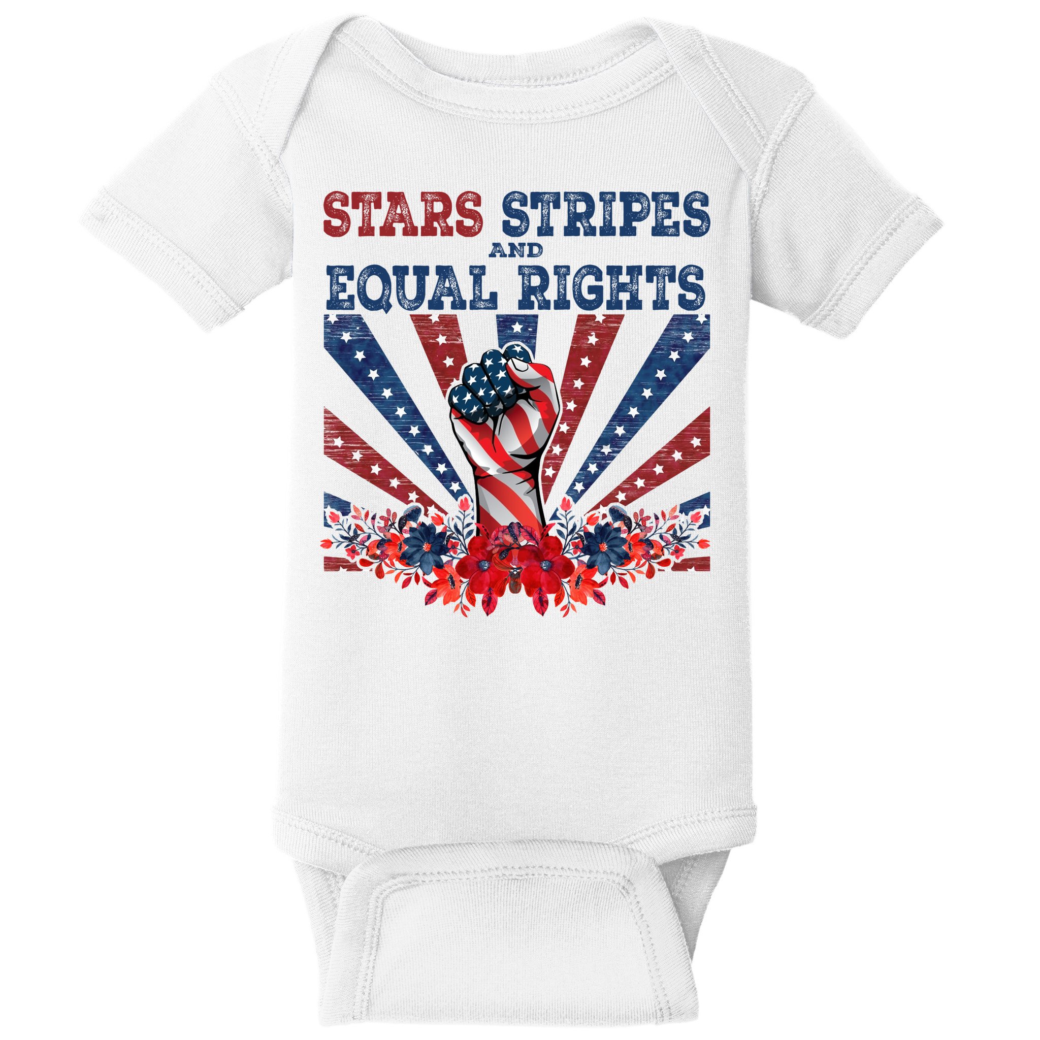 Stars Stripes And Equal Rights Patriotic Activist Baby Bodysuit