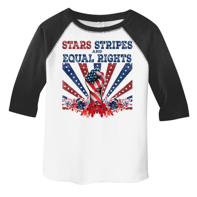 Stars Stripes And Equal Rights Patriotic Activist Toddler Fine Jersey T-Shirt