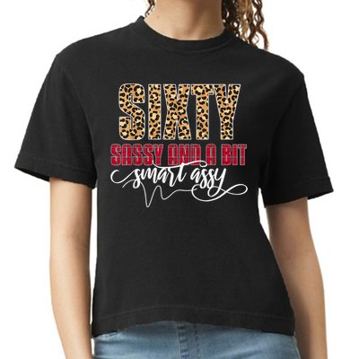 Sixty Sassy And A Bit Smart Assy - Wo 60th Birthday Comfort Colors Boxy T-Shirt