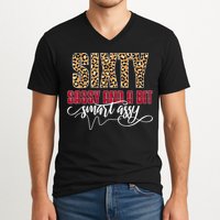 Sixty Sassy And A Bit Smart Assy - Wo 60th Birthday V-Neck T-Shirt