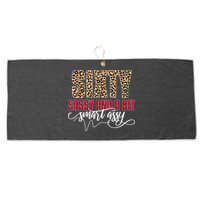 Sixty Sassy And A Bit Smart Assy - Wo 60th Birthday Large Microfiber Waffle Golf Towel