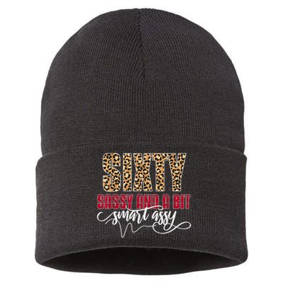 Sixty Sassy And A Bit Smart Assy - Wo 60th Birthday Sustainable Knit Beanie
