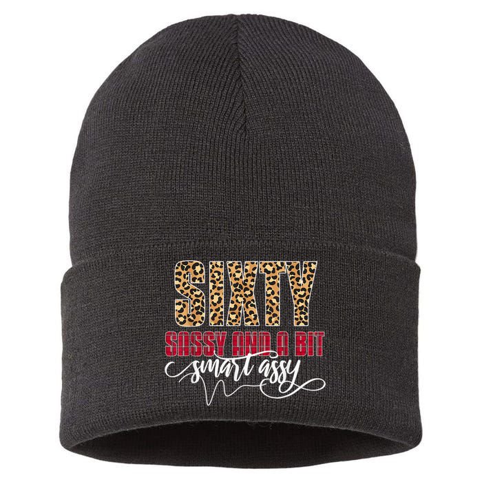 Sixty Sassy And A Bit Smart Assy - Wo 60th Birthday Sustainable Knit Beanie