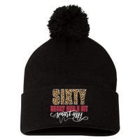 Sixty Sassy And A Bit Smart Assy - Wo 60th Birthday Pom Pom 12in Knit Beanie