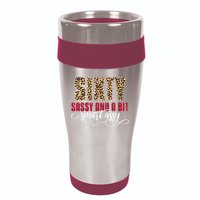 Sixty Sassy And A Bit Smart Assy - Wo 60th Birthday 16oz Travel Tumbler