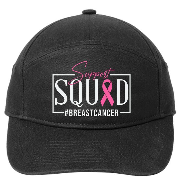 Support Squad Breast Cancer Awareness 7-Panel Snapback Hat