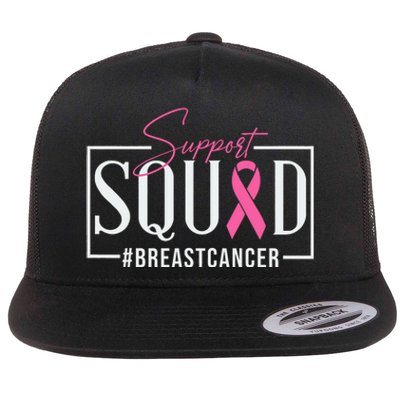 Support Squad Breast Cancer Awareness Flat Bill Trucker Hat