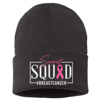 Support Squad Breast Cancer Awareness Sustainable Knit Beanie