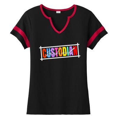 School Secretary Besties Funny School Secretary Ladies Halftime Notch Neck Tee