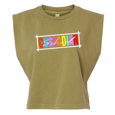 School Secretary Besties Funny School Secretary Garment-Dyed Women's Muscle Tee