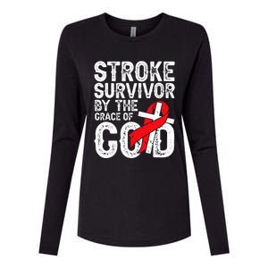 Stroke Survivor By The Grace Of God Stroke Survivor Womens Cotton Relaxed Long Sleeve T-Shirt